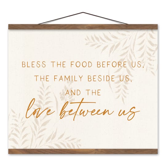 Fall Love Between Us Teak Hanging Canvas
